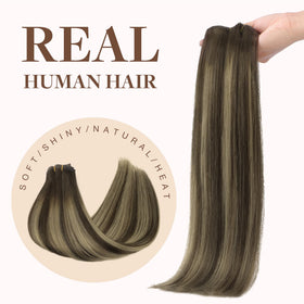 GOO GOO Clip in Hair Extensions styled with curls
