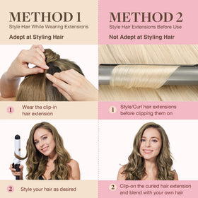 GOO GOO Clip in Hair Extensions styling demonstration