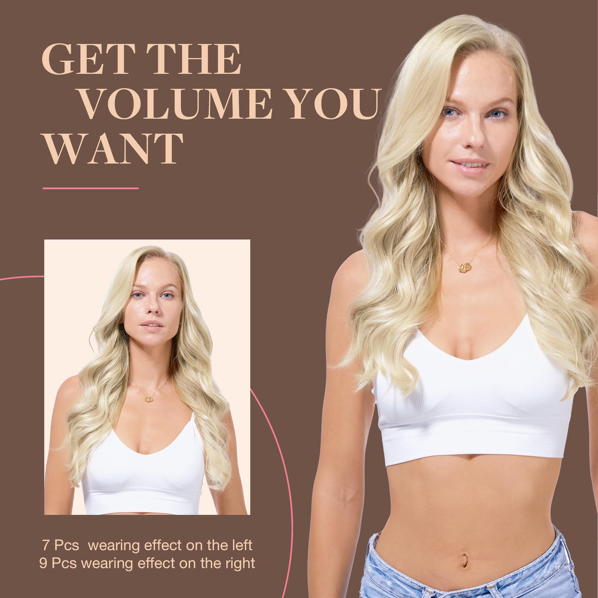 GOO GOO Clip in Hair Extensions styling options