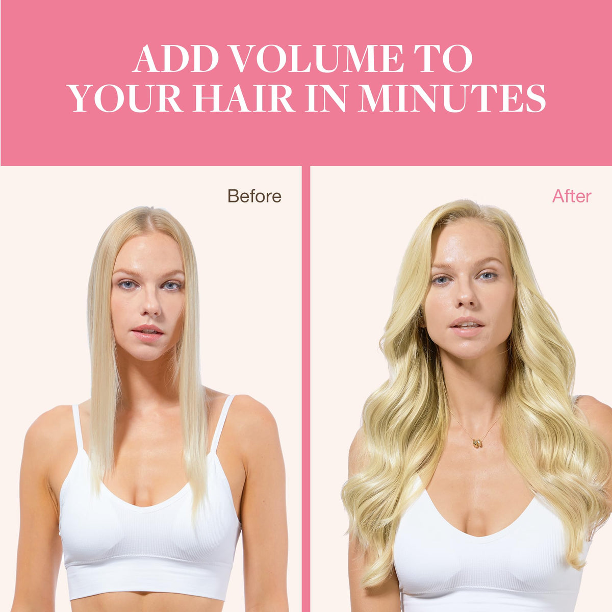 GOO GOO Clip in Hair Extensions styling options with curling iron
