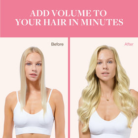 GOO GOO Clip in Hair Extensions styling options with curling iron
