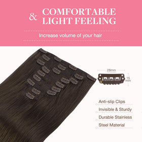 GOO GOO Clip in Hair Extensions texture demonstration