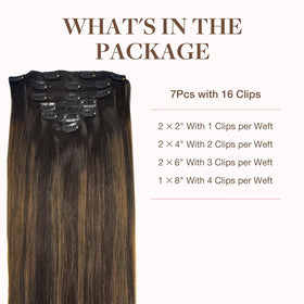 GOO GOO Clip in Hair Extensions with clips visible