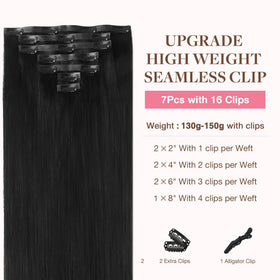 GOO GOO Clip in Hair Extensions with clips visible for easy application