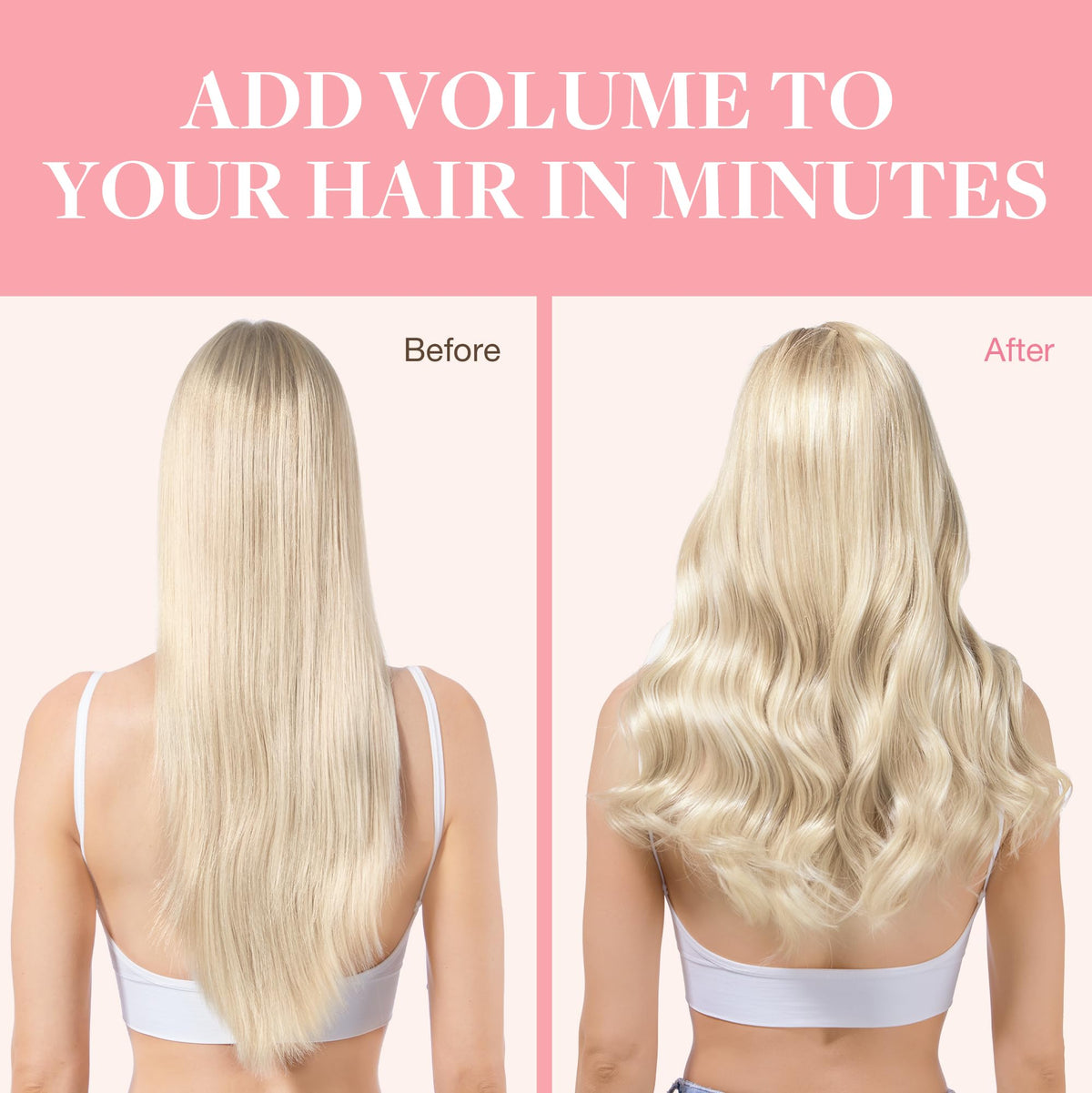 GOO GOO Clip in Hair Extensions with styling tools