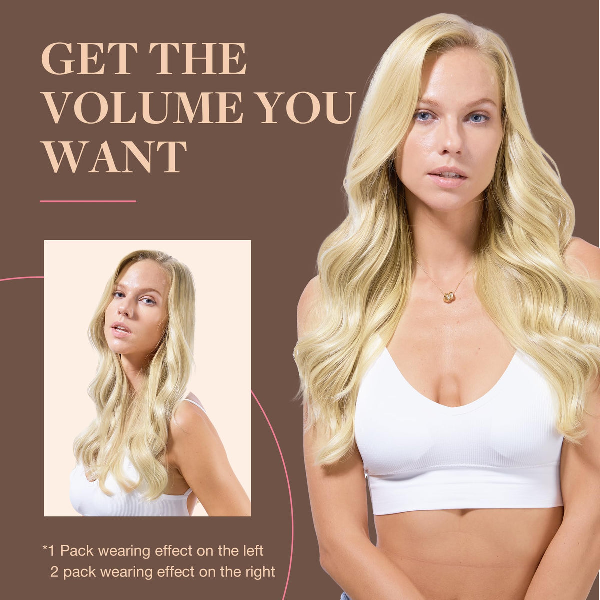 GOO GOO Clip in Hair Extensions with styling tools