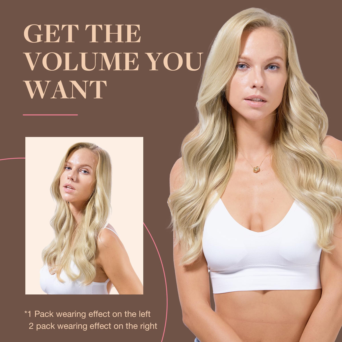 GOO GOO Clip in Hair Extensions with styling tools
