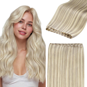 GOO GOO Genius Narrow Edge PU Weft Hair Extensions front view