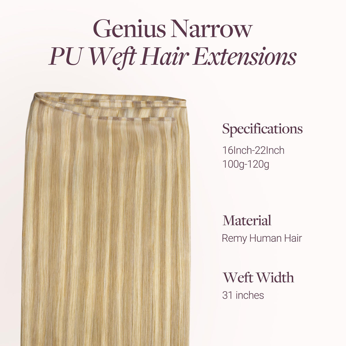 GOO GOO Genius PU Weft Hair Extensions showing versatility in installation