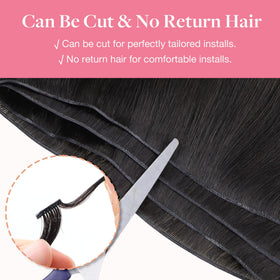GOO GOO Genius Weft Extensions on a model
