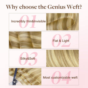 GOO GOO Genius Weft Hair Extensions back view