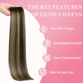 GOO GOO Genius Weft Hair Extensions being applied with clips