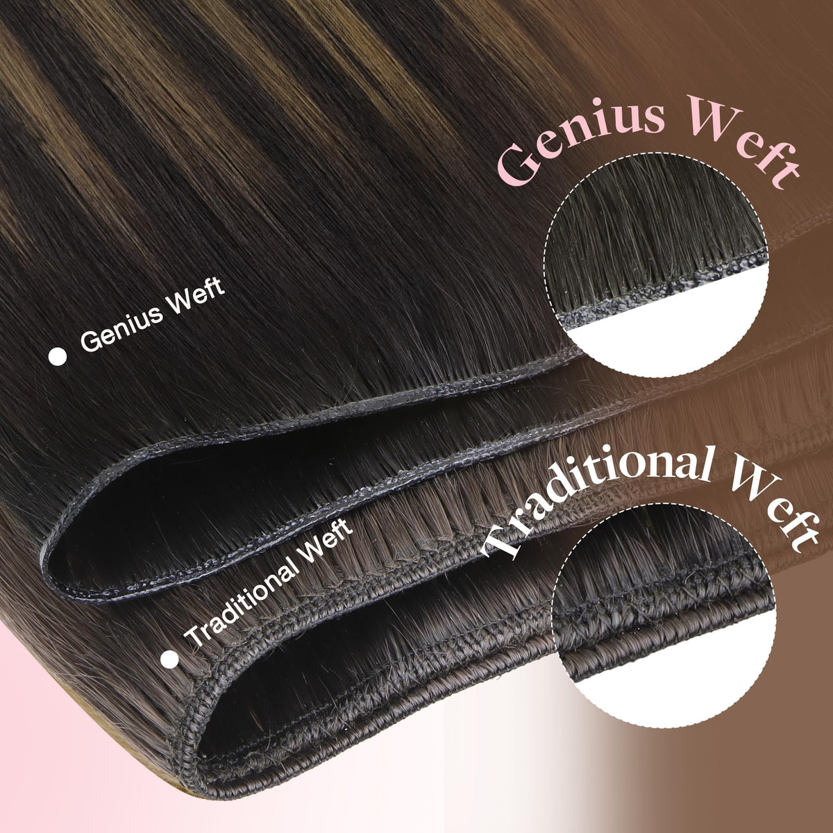 GOO GOO Genius Weft Hair Extensions displayed in packaging