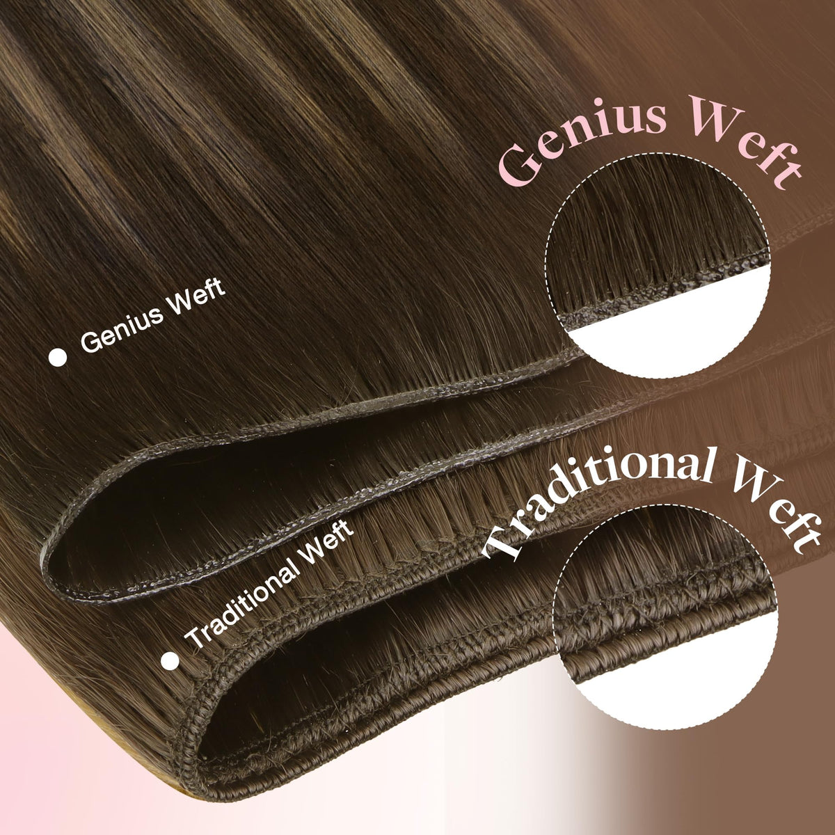 GOO GOO Genius Weft Hair Extensions displayed with comb