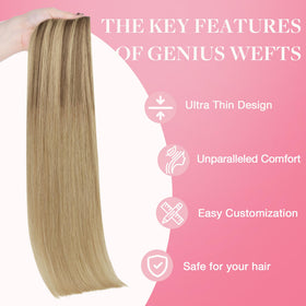 GOO GOO Genius Weft Hair Extensions displayed with comb