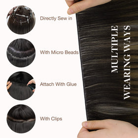 GOO GOO Genius Weft Hair Extensions displayed with comb