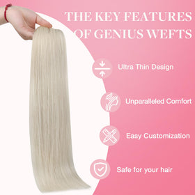 GOO GOO Genius Weft Hair Extensions displayed with comb