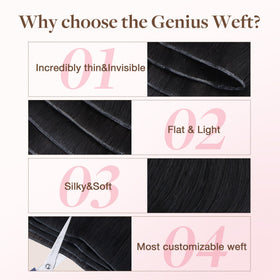 GOO GOO Genius Weft Hair Extensions for professional installation
