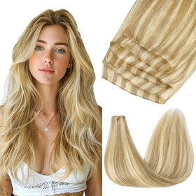GOO GOO Genius Weft Hair Extensions front view showing natural blend