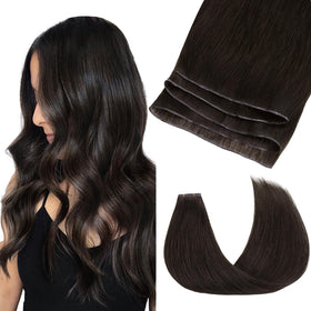 GOO GOO Genius Weft Hair Extensions front view showing natural blend