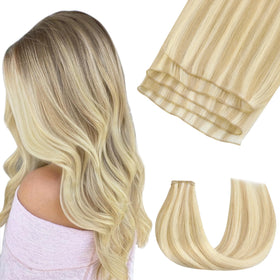 GOO GOO Genius Weft Hair Extensions front view showing natural texture