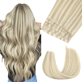 GOO GOO Genius Weft Hair Extensions front view showing the invisible blend