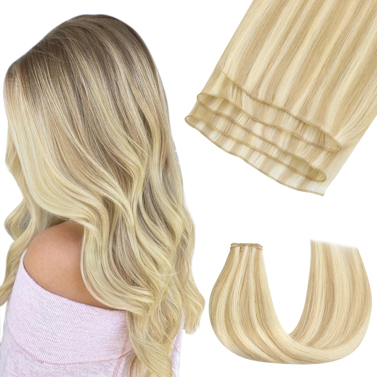 GOO GOO Genius Weft Hair Extensions front view with packaging