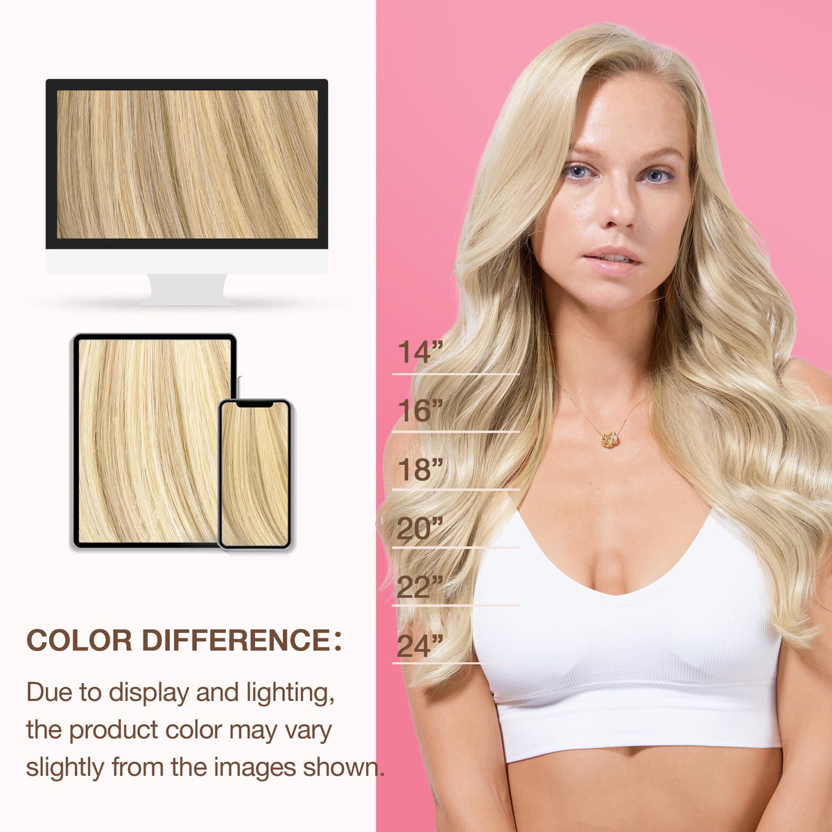 GOO GOO Genius Weft Hair Extensions in different colour options