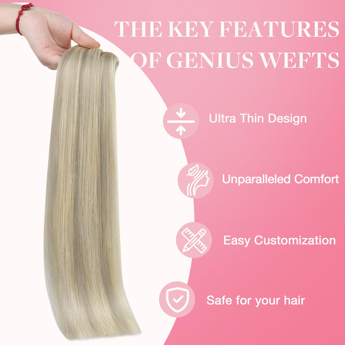 GOO GOO Genius Weft Hair Extensions in different lengths