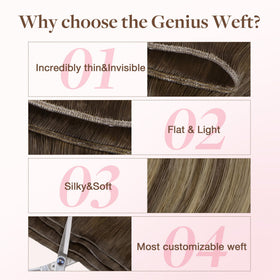 GOO GOO Genius Weft Hair Extensions in use on model
