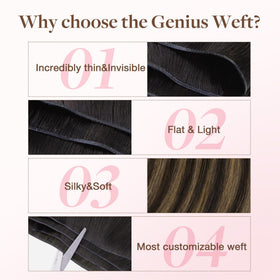 GOO GOO Genius Weft Hair Extensions in various lengths