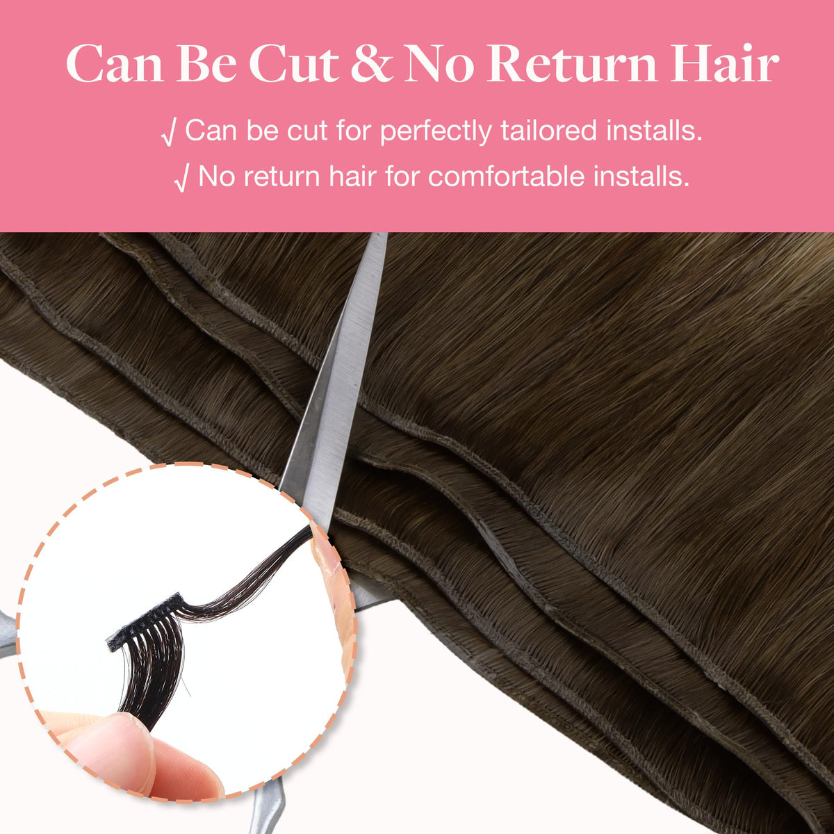 GOO GOO Genius Weft Hair Extensions laid flat for display