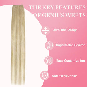 GOO GOO Genius Weft Hair Extensions laid out for styling