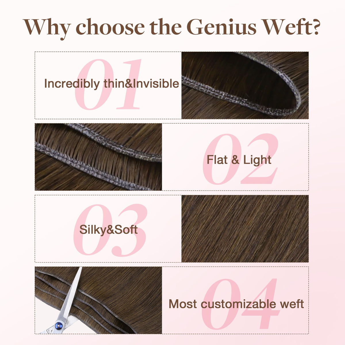 GOO GOO Genius Weft Hair Extensions length options