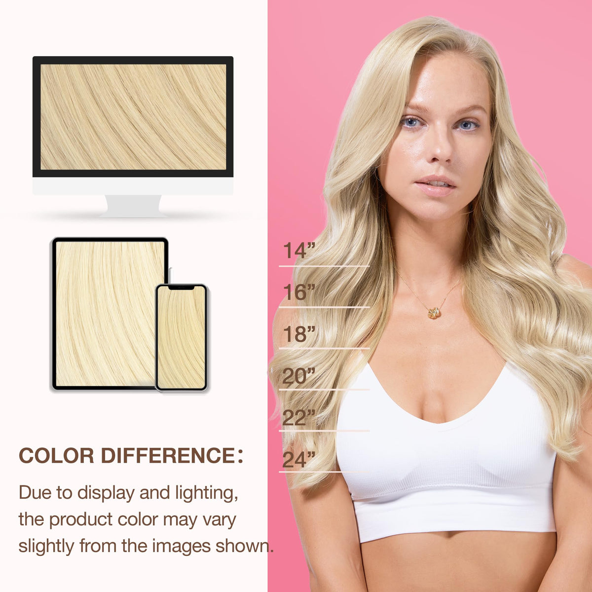 GOO GOO Genius Weft Hair Extensions on a model