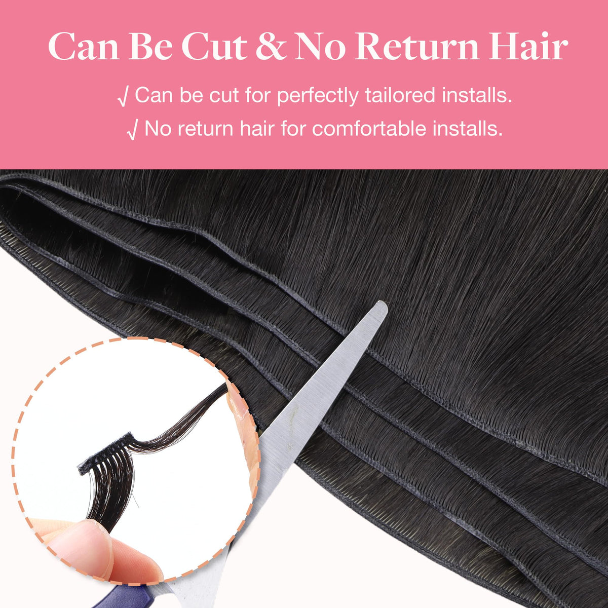 GOO GOO Genius Weft Hair Extensions on mannequin