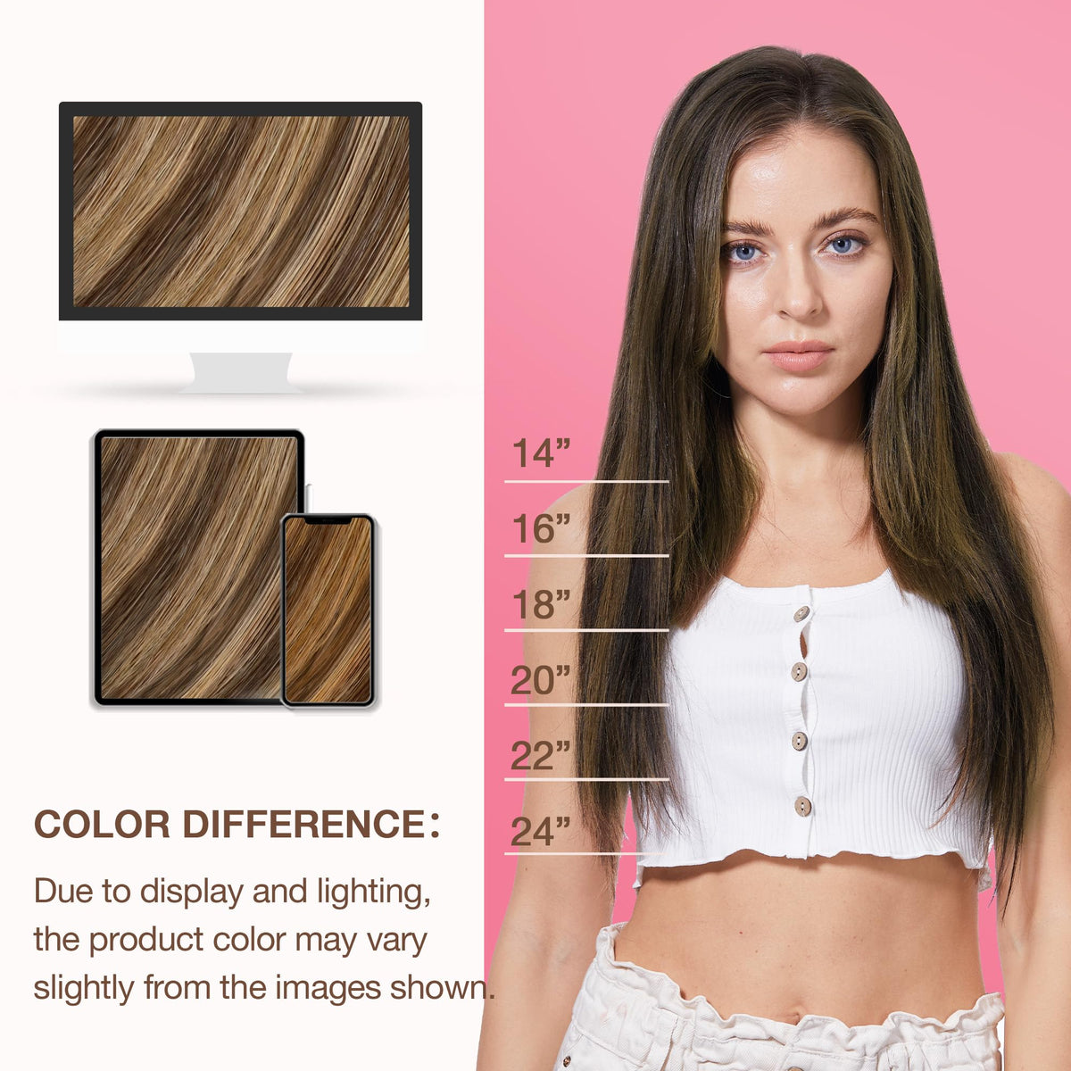 GOO GOO Genius Weft Hair Extensions showing application methods