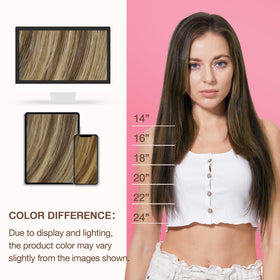GOO GOO Genius Weft Hair Extensions showing colour blend
