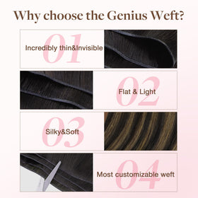 GOO GOO Genius Weft Hair Extensions styled in hair