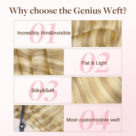 GOO GOO Genius Weft Hair Extensions styled with natural hair