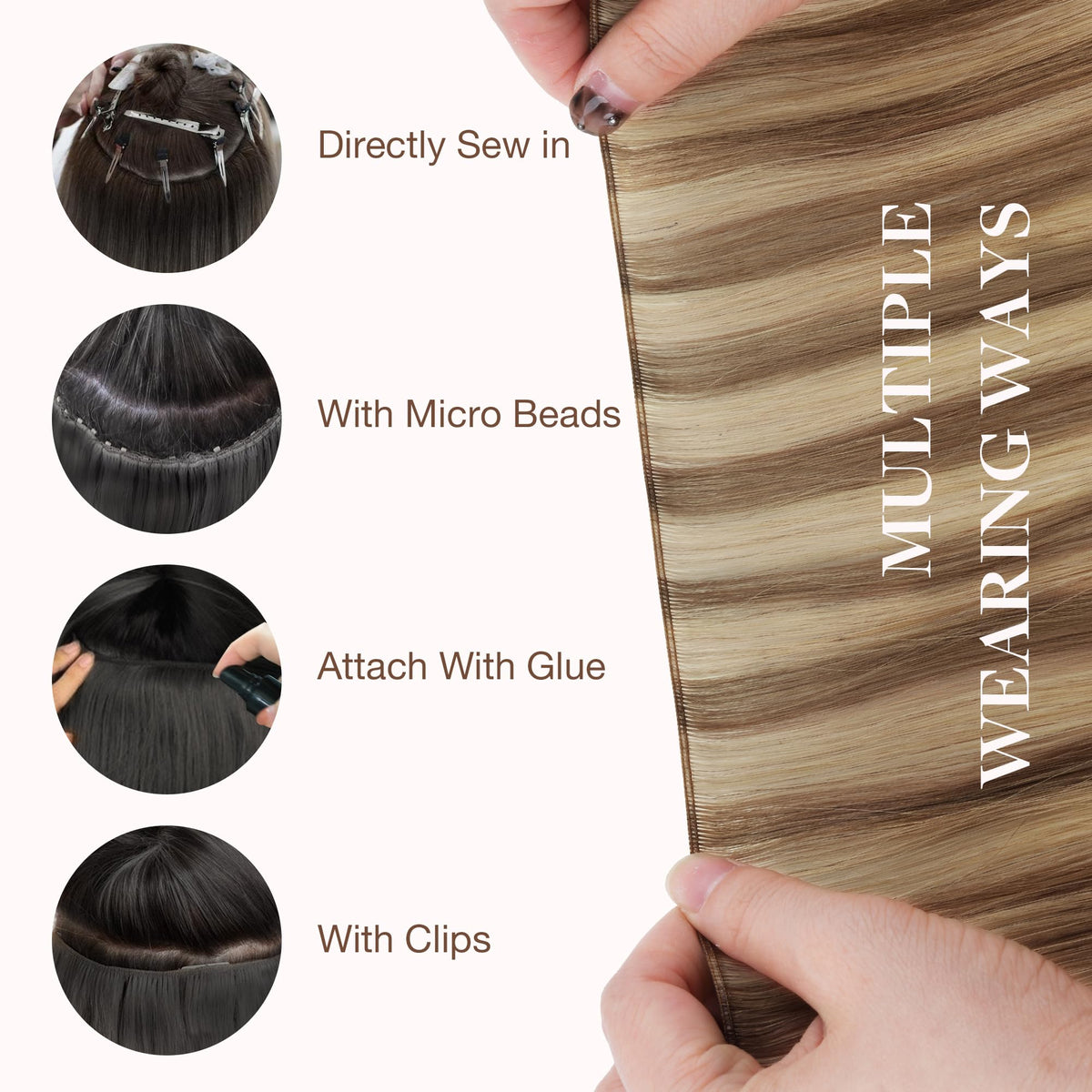 GOO GOO Genius Weft Hair Extensions texture detail
