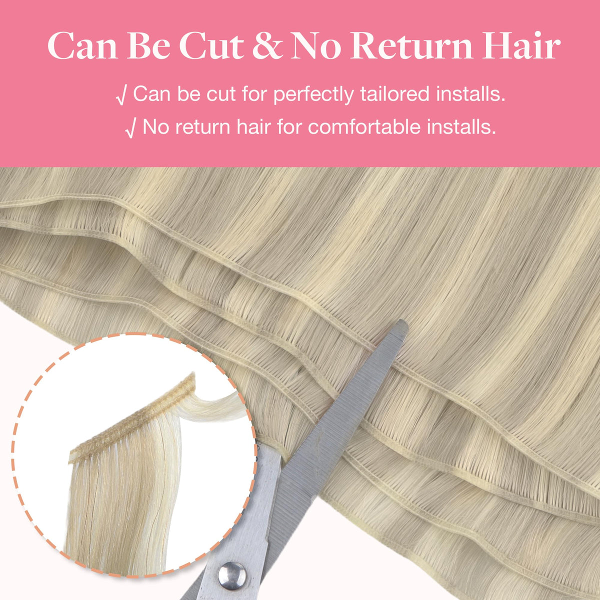 GOO GOO Genius Weft Hair Extensions with a wide-tooth comb for care