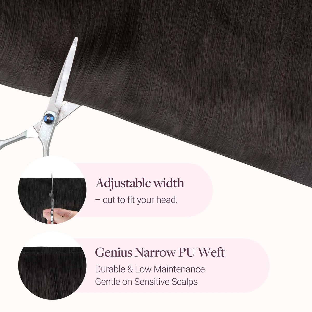 GOO GOO hair extensions customizable cut demonstration