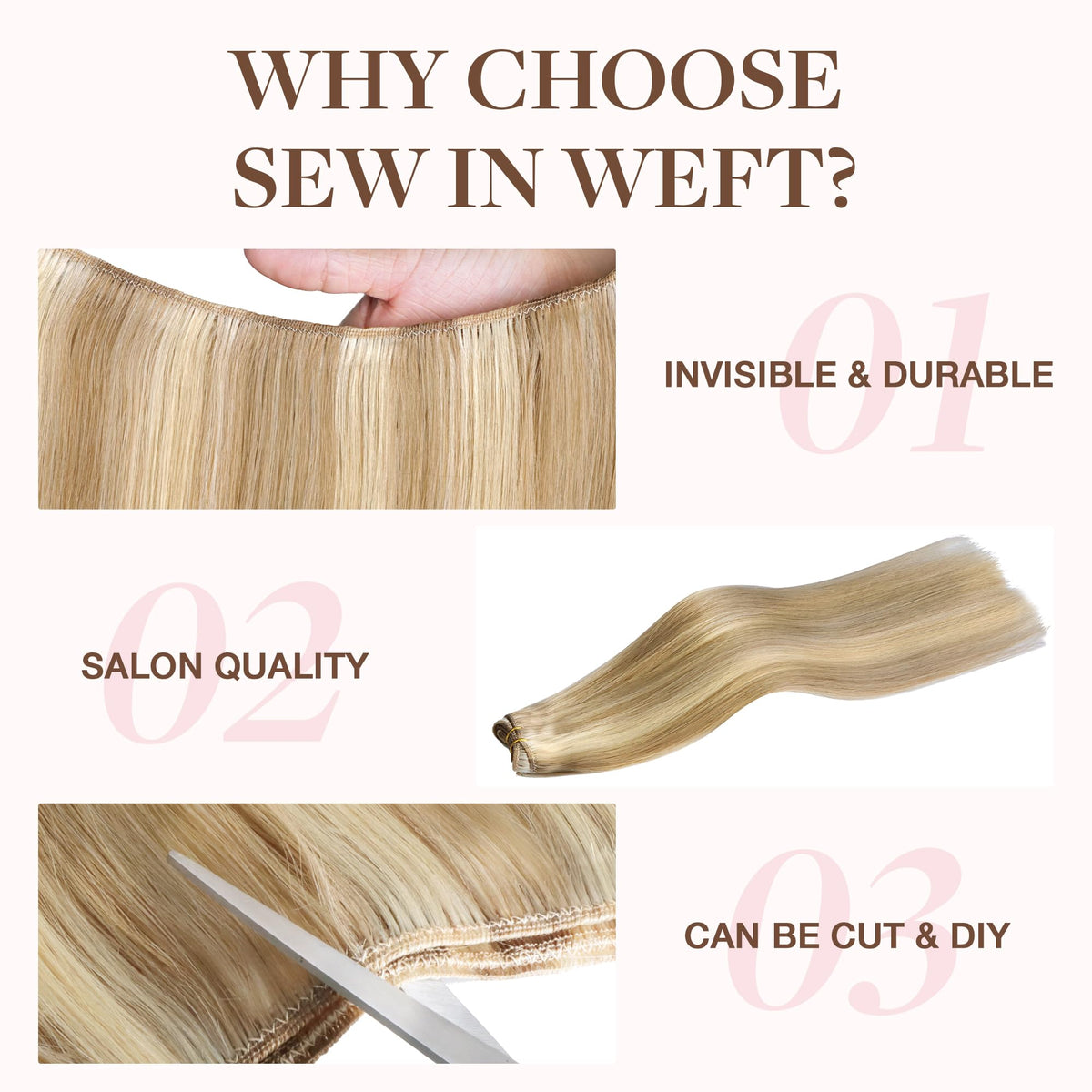 GOO GOO hair extensions cut to customizable width