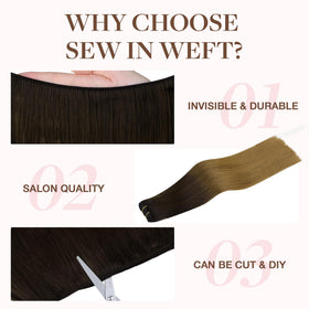 GOO GOO hair extensions cut to width for versatile styling