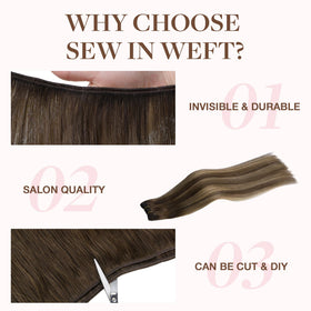 GOO GOO Hair Extensions double weft design close-up