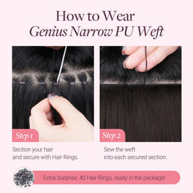 GOO GOO hair extensions installation methods displayed