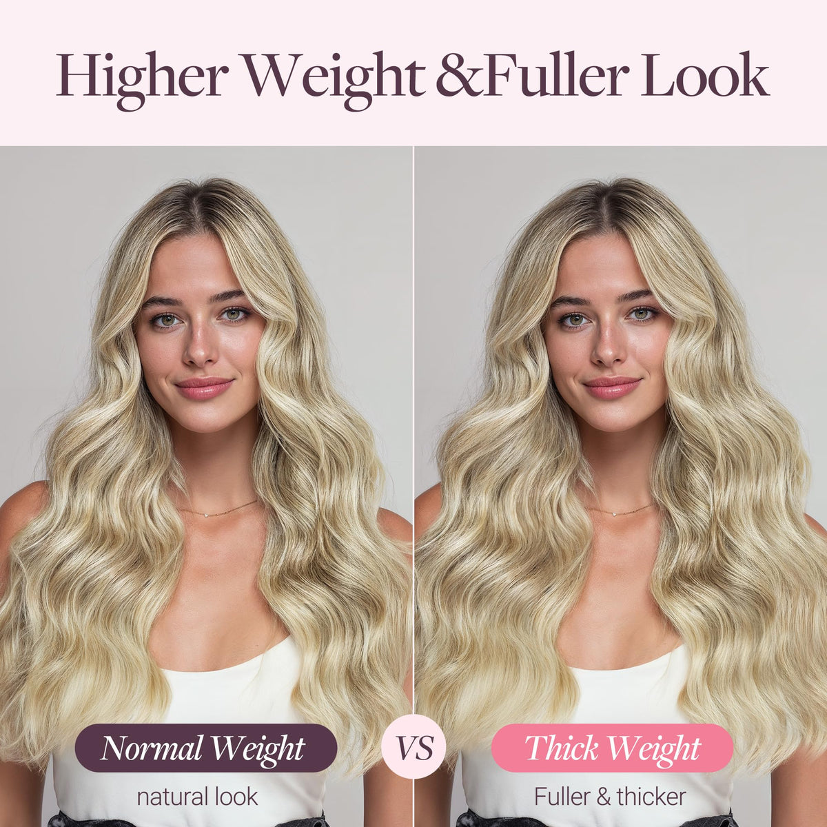 GOO GOO Hair Extensions showing customizable width