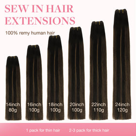 GOO GOO Hair Extensions showing length and thickness