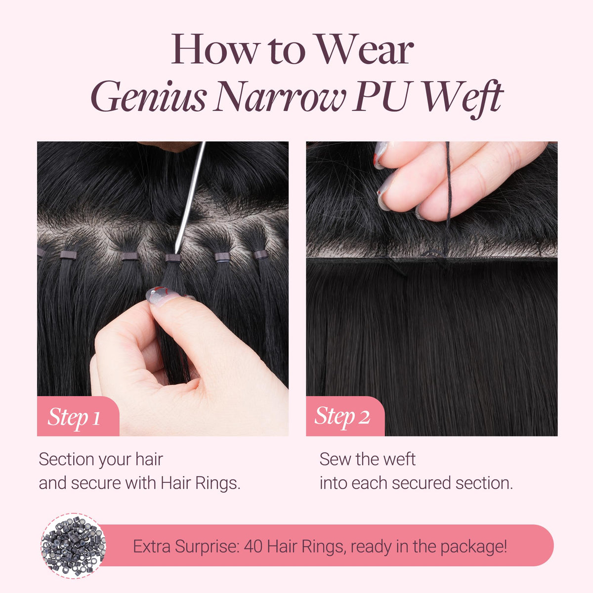 GOO GOO Human Hair Extensions side view